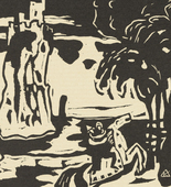 Vasily Kandinsky. Rock (Membership Card for the New Artists' Association Munich) [Felsen (Mitgliedskarte f&uuml;r die Neue K&uuml;nstlervereinigung M&uuml;nchen)]. (1908-1909)
