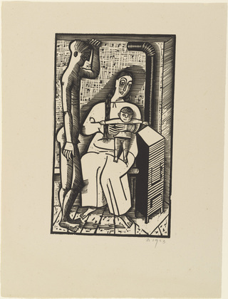 Gerhard Marcks. By the Stove (Am Ofen) from Masters' Portfolio of the Staatliches Bauhaus (Meistermappe des Staatlichen Bauhauses). 1923