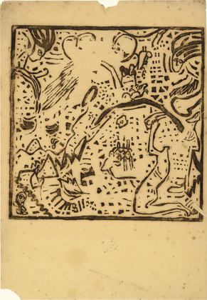 Vasily Kandinsky. Great Resurrection (Grosse Auferstehung) (proof) for Kl&auml;nge (Sounds). (1911)