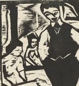 Erich Heckel. In the Studio (Im Atelier). (1909), dated 1910