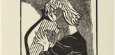 Gerhard Marcks. Death by the Maenads (Tod durch die M&auml;naden) from the portfolio Orpheus: 10 Woodcuts on the Verses of Ovid (10 Holzschnitte zu den Versen des Ovid). (1947, published in 1948)