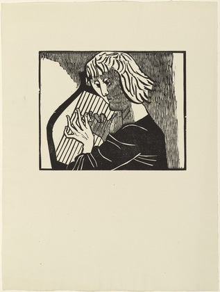 Gerhard Marcks. Death by the Maenads (Tod durch die M&auml;naden) from the portfolio Orpheus: 10 Woodcuts on the Verses of Ovid (10 Holzschnitte zu den Versen des Ovid). (1947, published in 1948)