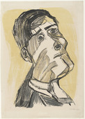 Oskar Kokoschka. Self-Portait from Two Sides (Selbstbildnis von zwei Seiten). (1923)