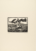 Erich Heckel. Sailboat (Segelboot) from the portfolio Br&uuml;cke 1908. 1907 (published 1908)