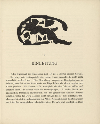 Vasily Kandinsky. Vignette next to 'Introduction" (Vignette bei "Einleitung") (headpiece, page 3) from &Uuml;ber das Geistige in der Kunst (Concerning the Spiritual in Art). 1911