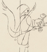 Paul Klee. A Guardian Angel Serves a Small Breakfast (Ein Genius serviert ein kleines Frühstück) for the yearbook Die Freude: Blätter einer neuen Gesinnung (Joy: Papers for a New Consciousness). 1920