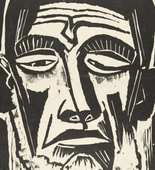 Max Pechstein. Head of a Sailor (Fisherman's Head) (Kopf eines Seemannes [Fischerkopf]) from the portfolio Dedicated to Arno Holz on his 60th Birthday by German Artists (Arno Holz zum sechzigsten Geburtstage, gewidmet von deutschen K&uuml;nstlern). 1922