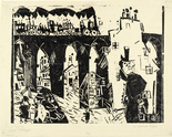 Lyonel Feininger. Railroad Viaduct (Die Eisenbahnbr&uuml;cke). 1919