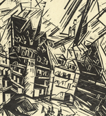 Lyonel Feininger. High Buildings (Hohe Geb&auml;ude). 1919