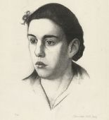 Alexander Kanoldt. Head of a Girl I (M&auml;dchenkopf I). 1927