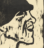 Max Pechstein. Head of a Fisherman VII (Fischerkopf VII) from the portfolio Br&uuml;cke 1912. 1911, published 1912