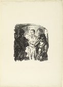 Max Beckmann. Christ and the Sinner (Christus und die S&uuml;nderin) from Six Lithographs to the New Testament (Sechs Lithographien zum Neuen Testament). (1911)