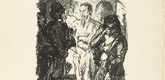Max Beckmann. Christ and the Sinner (Christus und die S&uuml;nderin) from Six Lithographs to the New Testament (Sechs Lithographien zum Neuen Testament). (1911)