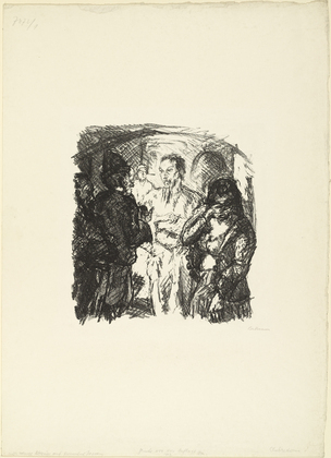 Max Beckmann. Christ and the Sinner (Christus und die S&uuml;nderin) from Six Lithographs to the New Testament (Sechs Lithographien zum Neuen Testament). (1911)