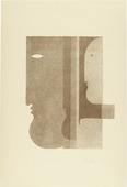 Oskar Schlemmer. Two Profiles to the Left, One to the Right (Zwei Profile nach links, eines nach rechts) from Play on Heads (Spiel mit K&ouml;pfen). (c. 1920, published 1923)
