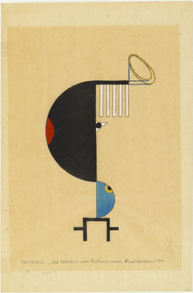 Lothar Schreyer. Colorform 2 (Night) (Farbform 2 [Nacht]) from the portfolio New European Graphics, 1st Portfolio: Masters of the State Bauhaus, Weimar, 1921 (Neue europ&auml;ische Graphik, 1. Mappe: Meister des Staatlichen Bauhauses in Weimar, 1921). 1921