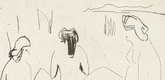 Ernst Ludwig Kirchner. Three Bathers at the Moritzburg Lakes (Drei Badende an den Moritzburger Seen) from the portfolio Br&uuml;cke 1910. (1909), published 1910