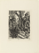 Otto Dix. Seen on the Escarpment at Cléry-sur-Somme (Gesehen am Steilhang von Cléry-sur-Somme) from The War (Der Krieg). (1924)