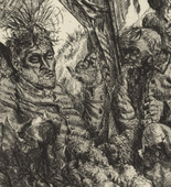 Otto Dix. Seen on the Escarpment at Cléry-sur-Somme (Gesehen am Steilhang von Cléry-sur-Somme) from The War (Der Krieg). (1924)