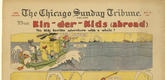 Lyonel Feininger. The Kin-der-Kids (Abroad): The Kids Terrible Adventure with a Whale! from The Chicago Sunday Tribune. May 20, 1906
