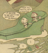 Lyonel Feininger. Piemouth Comes to the Rescue of the Kin-der-Kids from The Chicago Sunday Tribune. June 3, 1906