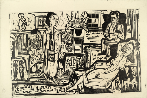 Ernst Ludwig Kirchner. Modern Bohemia (Boh&egrave;me Moderne). (1924)