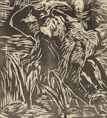 Lovis Corinth. Untitled (Female nude bending over backwards) (R&uuml;ckw&auml;rts gebeugter weiblicher Akt). (1919)