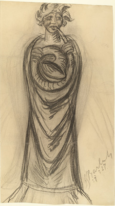 Ernst Barlach. The Hornblower (Der Hornbl&auml;ser). 1927