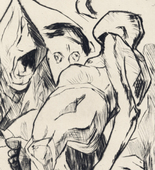 Max Beckmann. Second Illustration for Chapter One (Zweite Illustration zu Kapitel Eins) from Die F&uuml;rstin (The Duchess). (1917, published 1918)