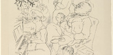 George Grosz. The Blessing of Heaven is Visibly upon Me (Gottes sichtbarer Segen ist bei mir) from the portfolio The Robbers (Die R&auml;uber). (1922)