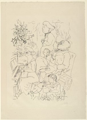 George Grosz. The Blessing of Heaven is Visibly upon Me (Gottes sichtbarer Segen ist bei mir) from the portfolio The Robbers (Die R&auml;uber). (1922)