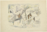 Rudolf Grossmann. Black Market Slaughter (Die Schwarzschlachtung)  for the portfolio M&uuml;nchener Neue Sezession. (1919)