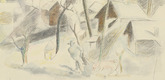 Rudolf Grossmann. Black Market Slaughter (Die Schwarzschlachtung)  for the portfolio M&uuml;nchener Neue Sezession. (1919)