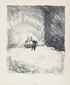 Max Beckmann. Orpheus before Pluto and Proserpina (Orpheus vor Pluto und Proserpina) from the illustrated book Eurydikes Wiederkehr, Drei Ges&auml;nge (The Return of Eurydice, Three Cantos). (1909)