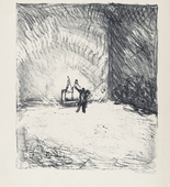 Max Beckmann. Orpheus before Pluto and Proserpina (Orpheus vor Pluto und Proserpina) from the illustrated book Eurydikes Wiederkehr, Drei Ges&auml;nge (The Return of Eurydice, Three Cantos). (1909)