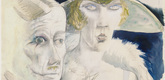 Otto Dix. Caf&eacute; Couple (Paar im Caf&eacute;). 1921