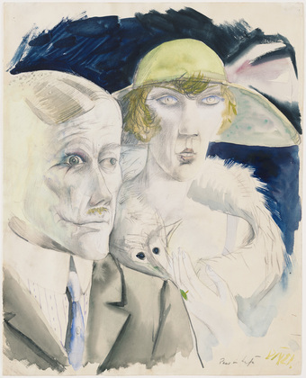 Otto Dix. Caf&eacute; Couple (Paar im Caf&eacute;). 1921