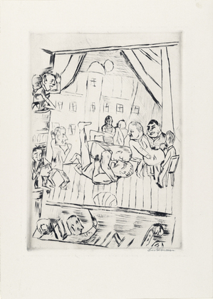 Max Beckmann. Wrestlers (Die Ringer) from the portfolio New European Graphics, 5th Portfolio: German Artists, 1921 (Neue Europ&auml;ische Graphik, 5. Mappe: Deutsche K&uuml;nstler, 1921). (1921, published 1923)