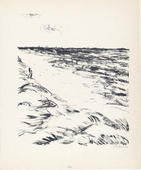 Max Beckmann. Orpheus at the Shore II (Orpheus am Meer II) from the illustrated book Eurydikes Wiederkehr, Drei Ges&auml;nge (The Return of Eurydice, Three Cantos). (1909)