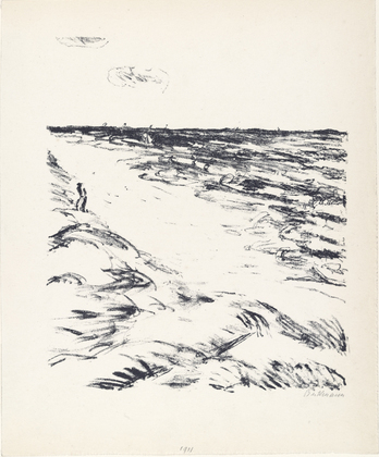 Max Beckmann. Orpheus at the Shore II (Orpheus am Meer II) from the illustrated book Eurydikes Wiederkehr, Drei Ges&auml;nge (The Return of Eurydice, Three Cantos). (1909)