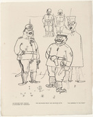 George Grosz. "The Germans to the Front" (F&uuml;r deutsches Recht und deutsche Sitte) from the portfolio God with Us (Gott mit uns). 1919, published 1920