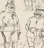 George Grosz. "The Germans to the Front" (F&uuml;r deutsches Recht und deutsche Sitte) from the portfolio God with Us (Gott mit uns). 1919, published 1920