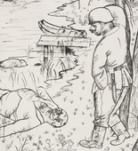 George Grosz. "Ich dien" (Feierabend) from the portfolio God with Us (Gott mit uns). 1919, published 1920