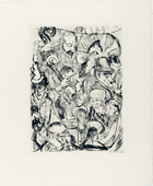 Max Beckmann. Caf&eacute; Music (Caf&eacute;musik)  from Faces (Gesichter). (1918, published 1919)