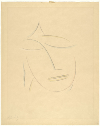 Alexei Jawlensky. Head VI (Kopf VI) from the portfolio Heads (K&ouml;pfe). (1922)