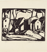 Walter Helbig. Houses (H&auml;user) from 16 Woodcuts (16 Holzschnitte). 1911, published 1926