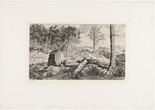 Max Klinger. Simplicius in the Wilderness (Simplicius in der Waldein&ouml;de) (plate X) from Intermezzos, Opus IV (Intermezzi, Opus IV). (first published 1881)