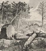 Max Klinger. Simplicius in the Wilderness (Simplicius in der Waldein&ouml;de) (plate X) from Intermezzos, Opus IV (Intermezzi, Opus IV). (first published 1881)