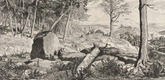Max Klinger. Simplicius in the Wilderness (Simplicius in der Waldein&ouml;de) (plate X) from Intermezzos, Opus IV (Intermezzi, Opus IV). (first published 1881)