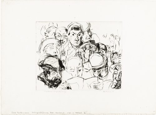 Max Beckmann. Declaration of War (Die Kriegserkl&auml;rung). 1914